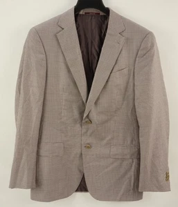 Ermenegildo Zegna Mila Trofeo 600 Wool Silk Jersey Suit Jacket 40R Houndstooth - Picture 1 of 13