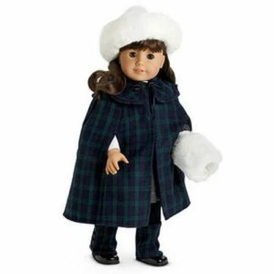 American Girl Samantha Plaid Cape, Gaiters, Elegant Hat & Muff NEW IN BOXES!! - Image 1 of 3