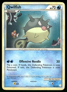 2010 Heavily Played Pokemon Qwilfish 50/123 HeartGold & SoulSilver - Picture 1 of 3