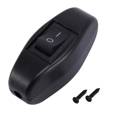 5X Black Bedroom On Off Button in Line  6A/250VAC 10A/125VAC O2P69490 - Image 1 of 4