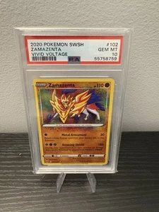 Pokemon! PSA 10 Zamazenta 102/185 Amazing Rare SWSH Vivid Voltage PSA 10 - Picture 1 of 2