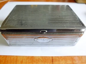 Vintage alter State Express Zigarettenhalter Tischplatte silber metallfarben Box - Bild 1 von 5