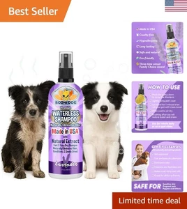 Natürliches wasserloses Lavendel-Shampoo für Hunde & Katzen - 8 Unzen hypoallergene Formel - Bild 1 von 8
