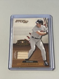 2001 Donruss Studio Leather And Lumber Lance Berkman Bat Relic 