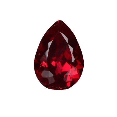 14 Carat Lab Created Pear Cut Red Color Sri Lanka Ruby Gemstone for Pendant - Image 1 of 4