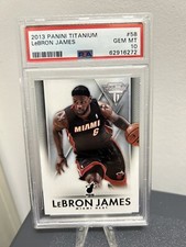 Lebron James 2013-14 Panini Titanium PSA 10 Gem Mint Miami Heat Pop 12!!
