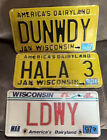 Vintage Wisconsin Americas Dairyland Vanity License Plates Lot of 3