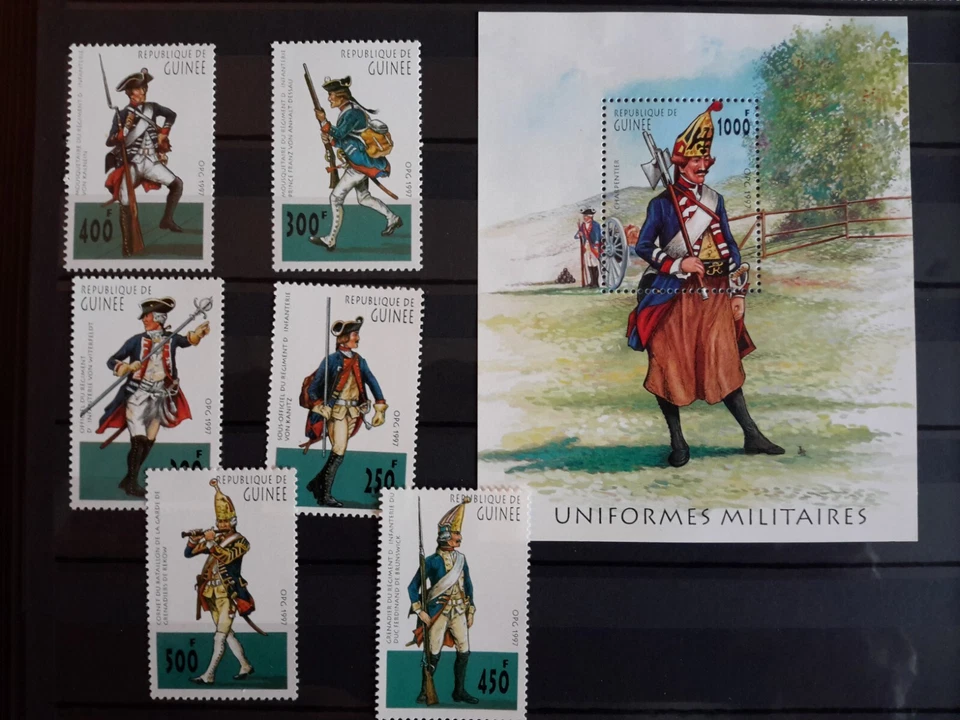 Sellos Guinea 1997 Sc#1449A-1449G Uniformes Militares Germánicos MNH Foto 1 de 1