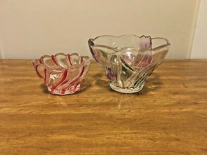2 Beautiful Vintage Glass Candy Dishes - Picture 1 of 5