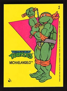 1989 Topps Teenage Mutant Ninja Turtles Stickers (Series One) #2 Michaelangelo - Picture 1 of 2