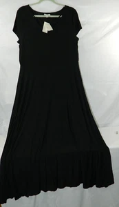 NWT JM Women's Long Black Casual Dress 52" Shoulder to Hem Size XLP - Picture 1 of 5