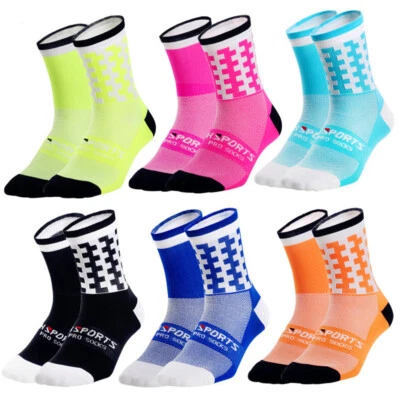Road Cycling Socks Mens Womens Riding Bicycle Bike Sports Ankle Socks XC BMX MTB - Image 1 of 4