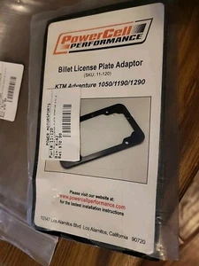 Power Cell Billet License Plate Adapter Kit 11-120 KTM Adventure 1050 1190 1290 - Picture 1 of 3