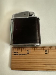 Vintage ATC Japan Side Strike Lighter Leather Wrapped Untested - Picture 1 of 5