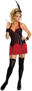 Flapper Roaring 20's Speakeasy Playboy Fancy Dress Halloween Sexy Adult Costume - Picture 1 of 10