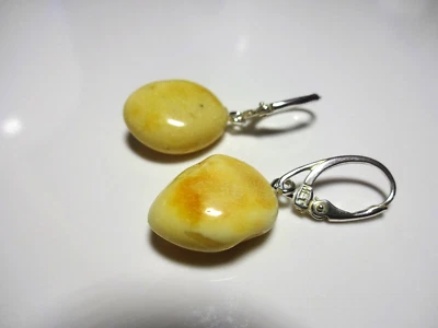 BRINCOS GENUÍNOS feitos à mão âmbar caramelo - Imagem 1 de 4