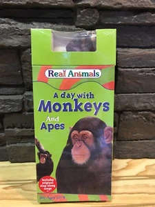 A day with Monkeys and Apes (VHS, 1995) Real animals, Includes Free Toy - Picture 1 of 7