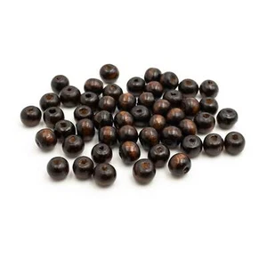 Pequeñas cuentas redondas de madera 8 mm 50 piezas - Imagen 1 de 2