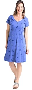 NUEVO CON ETIQUETAS NUEVO Vestido Fresh Produce Sydney en Anclas Away Periwinkle Azul Grande L - Imagen 1 de 1