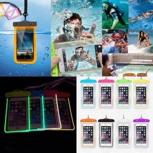 Underwater Luminous Pouch Waterproof Dry Bag Case Cover For iPhone Smart Phone - Zdjęcie 1 z 12