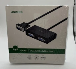 Ugreen VGA Monitor Male to 2 Female Full HD 3ft Video Splitter Cable 20918 - Picture 1 of 3