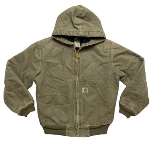 Giacca vintage Carhartt trapuntata zip YO6 DES ragazzo M regular marrone con cappuccio - Foto 1 di 13