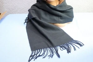 Geoffrey Beene Cashme Scarf-Black-Made in Italy-Unisex - Picture 1 of 6