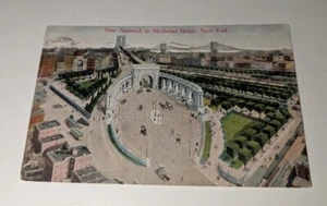 New York City Postcard New Approach to Manhattan Bridge NYC Vintage Rare HTF Old - Picture 1 of 2