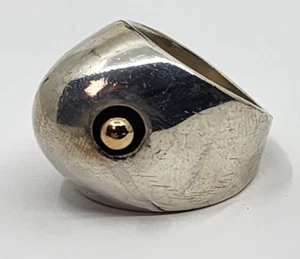 Vintage Sammlerstück Sterlingsilber & 14k Gold Ring Navajo Edison Cummings 7,5 - Bild 1 von 16