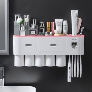 Magnetic Adsorption Inverted Toothbrush Holder Storage Rack Automatic 