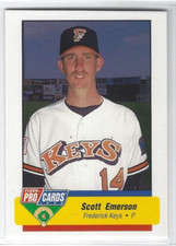 1994 Frederick Keys (Class A-Baltimore Orioles) Scott Emerson