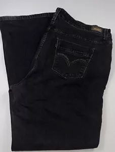 Levis Womens 580 Boot Cut Black 5 Pocket Silver Stud Decor on Pockets Size 20M - Picture 1 of 9