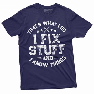 Camiseta divertida para hombre I fix Stuff regalo para papá esposo abuelo ingeniero mecánico T - Imagen 1 de 10