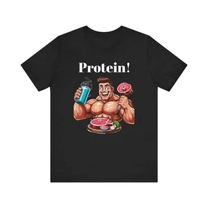 Funny Body Builder T Shirt Protein! Multiple Sizes and Colors - Picture 1 of 20
