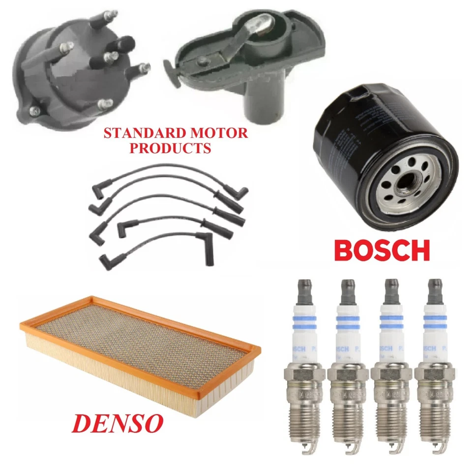 Tune Up Kit Air Oil Filters Wire Spark Plugs For DODGE DAKOTA L4 2.5L 1998-1999 - Image 1 of 1