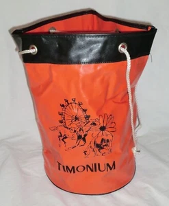 Vintage 1970s TIMONIUM RACE TRACK Horse Racing / NATIONAL BEER Tote Feed BAG - Picture 1 of 6