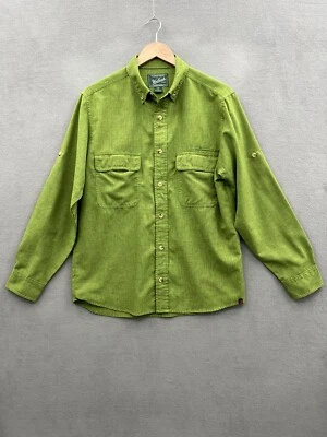 Woolrich Men’s Medium Button Up Shirt Long Sleeve Green - Image 1 of 4