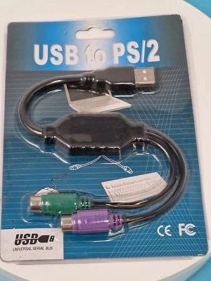 USB to 2 x PS/2 Adapter PS2 Female Keyboard and Mouse Adaptor Splitter Converter - Image 1 of 4