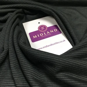 £2.99 Dark Grey Micro ribbed jersey Dress Fabric 147 cm M720-68 Mtex - Picture 1 of 11