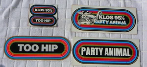 KLOS L.A. 95 1/2 RADIO STATION STICKER COLLECTION Out Of Print 80'S - Picture 1 of 2