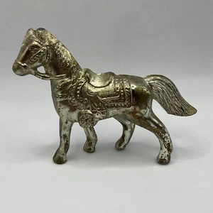 VTG 1950's 60’s Cast Metal Horse Figure Saddle Western Made Japan? 4.5 Inch - Picture 1 of 10