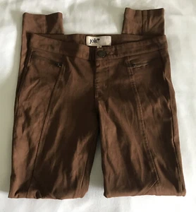 Jolt Women's Brown Faux Suede Pants Leggings Sz 5 - Picture 1 of 4