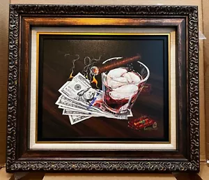 Michael Godard "$600 Cigars" 2023, hand-signed & embellished giclee - Picture 1 of 10