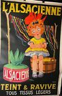 Original Vintage C.1930 "L'alsacienne" Fabric Dye Poster Linen Backed