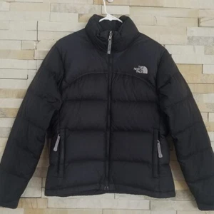 North Face Retro 96 Womens Small Black Nuptse 700 Down Puffer Jacker  Puff Coat - Picture 1 of 7