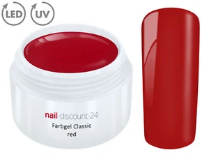 Color UV Gel LED FARBGEL RED French Modellage Nail Art Design Nagel Rot Tips - Bild 1 von 3