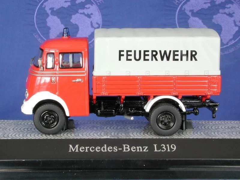 Camión de bomberos BUB 11054 Mercedes-Benz L319 - escala 1/43 O fundido a presión sin usar, en caja Foto 1 de 1