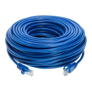 75FT Cat6 PoE IP Camera NVR Ethernet Cable Outdoor/Indoor Blue Jacks Cord Wire - Picture 1 of 2