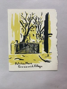 Patchin Place Greenwich Village Vintage Karte - Bild 1 von 3
