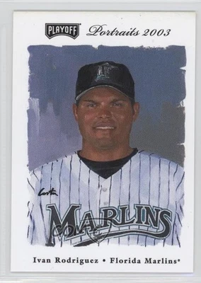 2003 Playoff Portraits Ivan Rodriguez #87 HOF - Image 1 of 2
